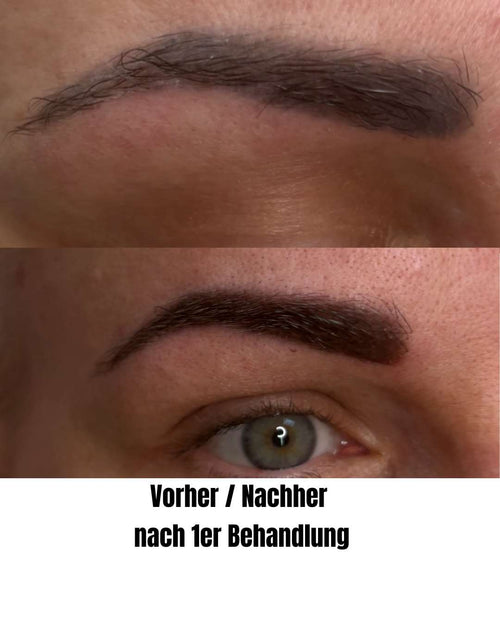 Blau graue Augenbrauen korrigieren mit Permanent Make-Up