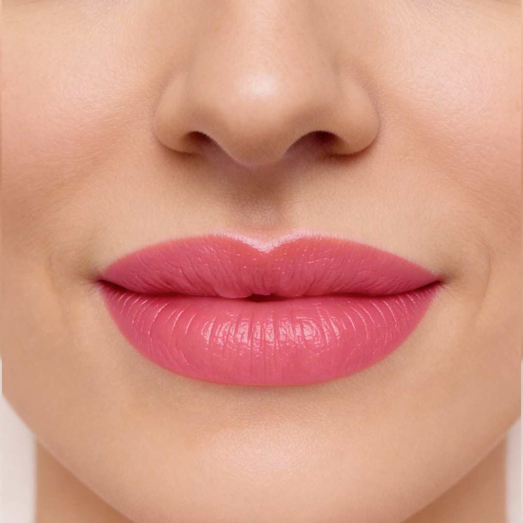 frische zarte Farbe der Lippen nach einer Permanent Make Up Behandlung